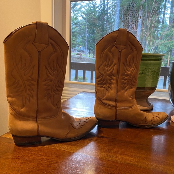 Vintage Guess by Marciano Suede cowboy boots sz 8 1/2 - Picture 2 of 9